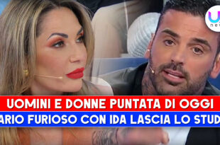 Uomini e Donne, Puntata Di Oggi: Mario Furioso Con Ida Lascia Lo Studio!